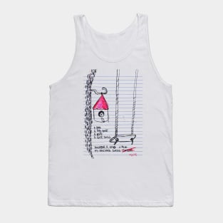 Birdhouse Rope Swing Doodle Black Tank Top